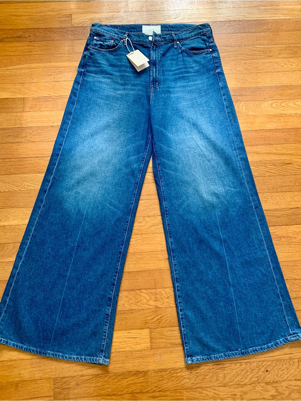 MOTHER The Undercover Sneak Wide Leg Women’s Jeans in “Rags to Riches”